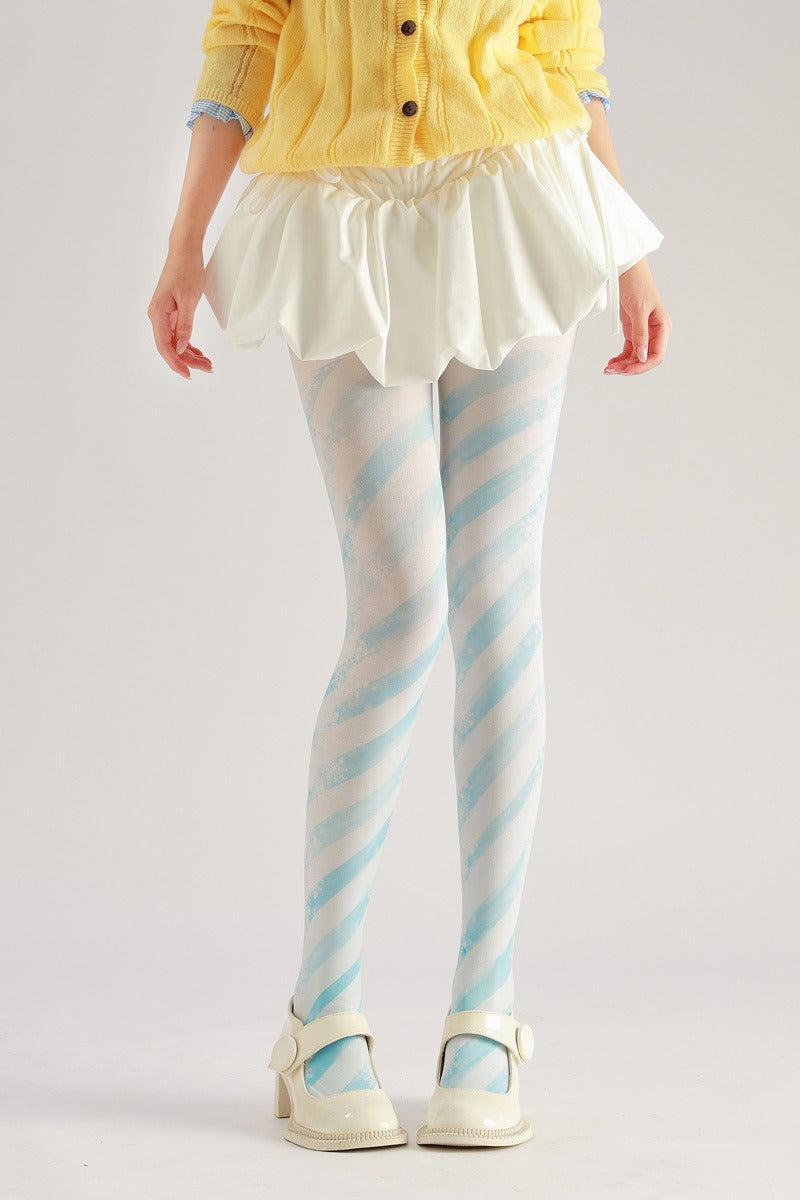 Snowflake Swirl Graphic Tights Women's Fancy Dress Costume Accessories, Perfect for Parties, Office, Street Fashion, and Daily Wear