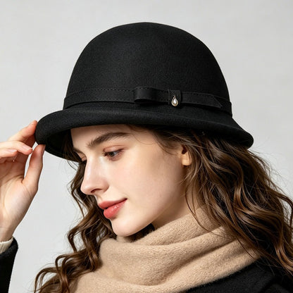 Bow Tie Cloche Hat-Grainvity