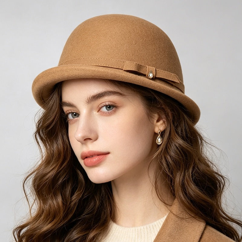Bow Tie Cloche Hat-Grainvity