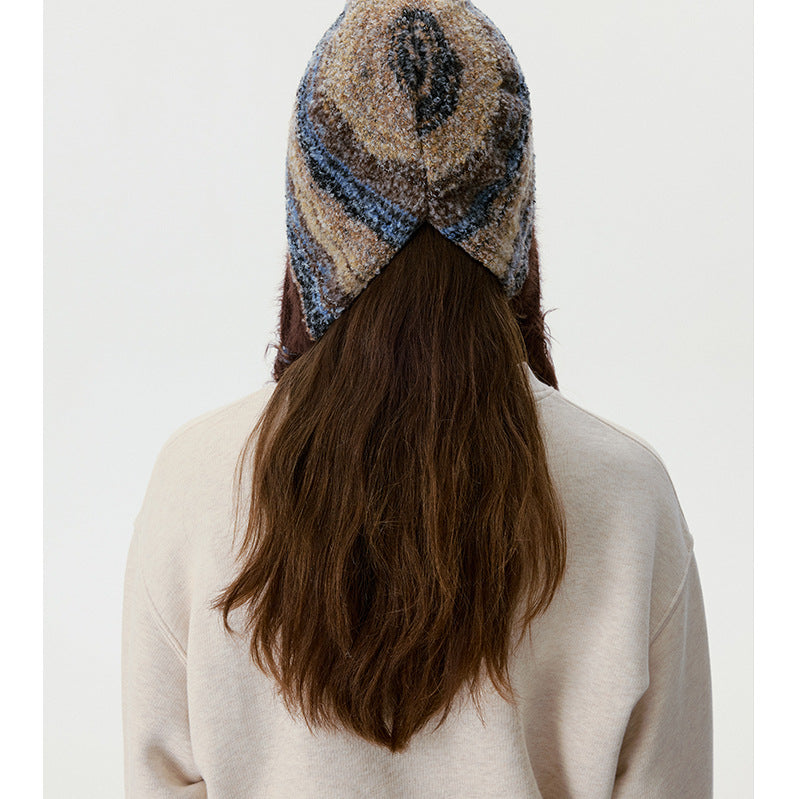 Brown Maillard Women Hat Green For Winter