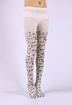 Character Illustration Tights Women's Fancy Dress Costume Accessories, Perfect for Parties, Office, Street Fashion, and Daily Wear