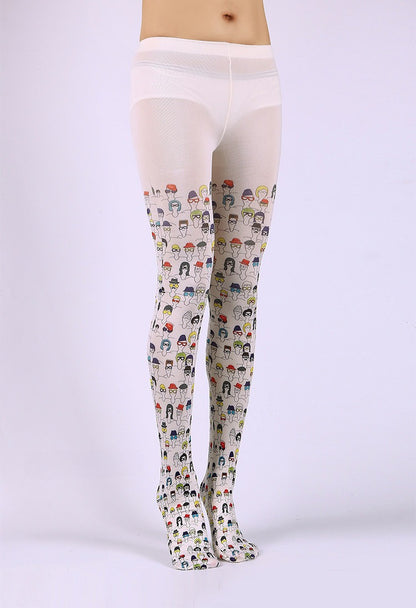 Character Illustration Tights Women's Fancy Dress Costume Accessories, Perfect for Parties, Office, Street Fashion, and Daily Wear