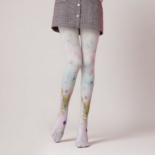 Christmas Deer Shinning Tights with high elasticity and shaping fit, suitable for events, cosplay, street style, and gifting girls at Christmas