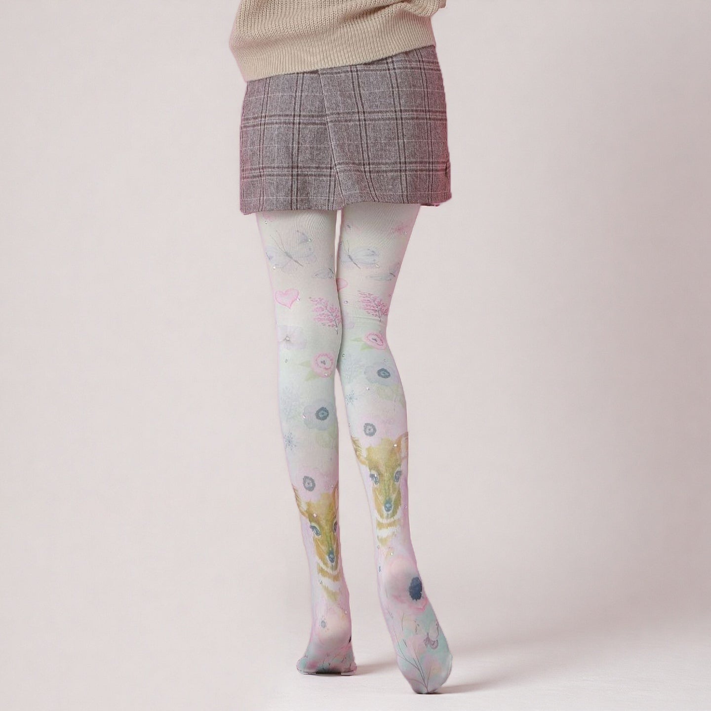 Christmas Deer Shinning Tights with high elasticity and shaping fit, suitable for events, cosplay, street style, and gifting girls at Christmas