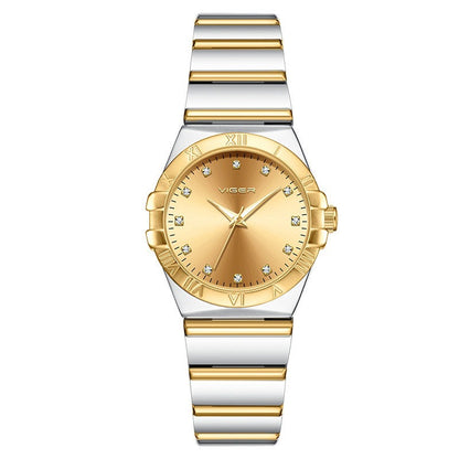Classic Matching Watches for Couples Silver Stainless Steel Gift Set-Grainvity