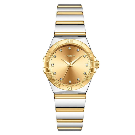 Classic Matching Watches for Couples Silver Stainless Steel Gift Set-Grainvity