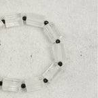 Clear Quartz Black Tourmaline Baroque Bracelet