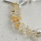 Clear Quartz Citrine Pearl Bracelet