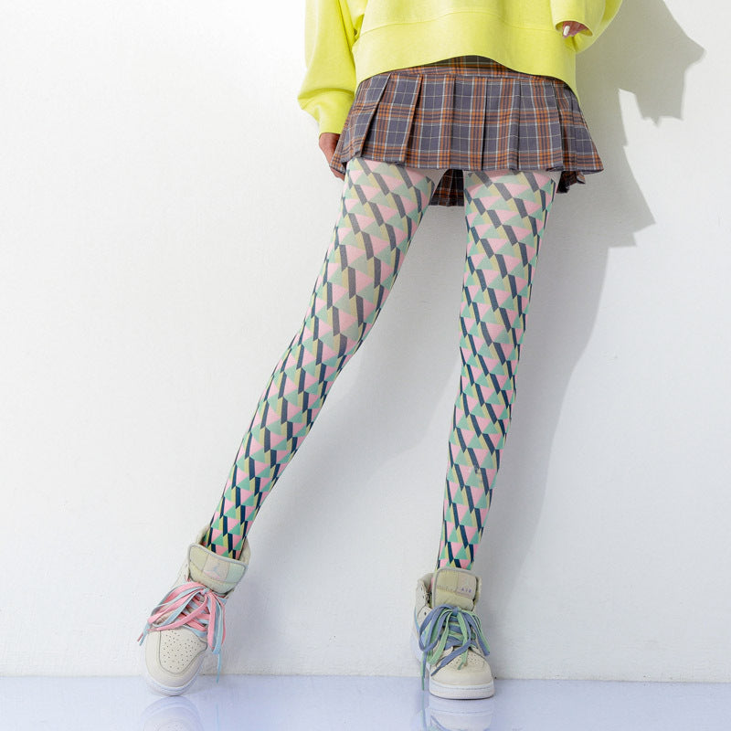 Color Pop Checked Tights