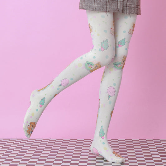 Cute Bear Ice Cream Tights