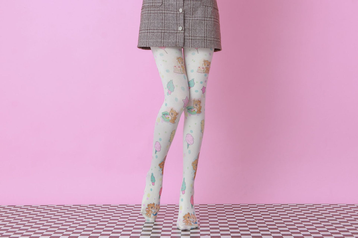 Cute Bear Ice Cream Tights