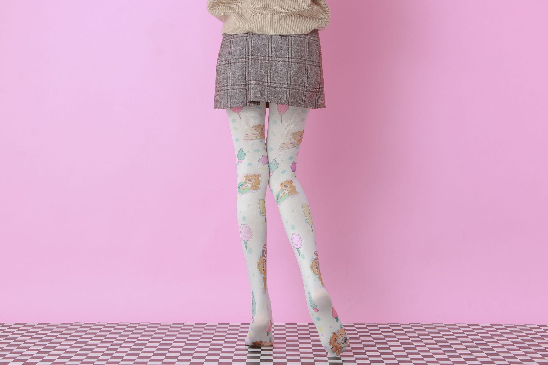 Cute Bear Ice Cream Tights