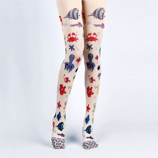Sea life tights with high elasticity, perfect for parties, cosplay, events, and street fashion