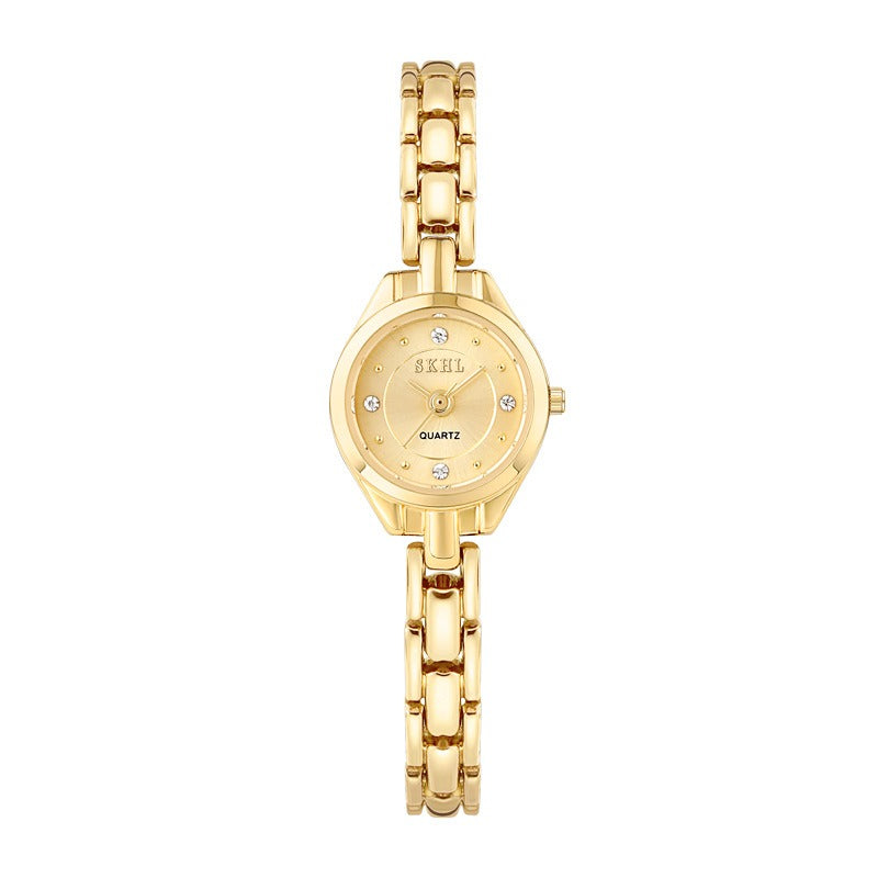 Dainty Round Gold Watch for women