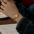 Dainty Round Gold Watch for women