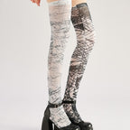 Gothic Dark Line Stockings with high elasticity, perfect for parties, cosplay, events, and street fashion