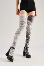 Gothic Dark Line Stockings with high elasticity, perfect for parties, cosplay, events, and street fashion