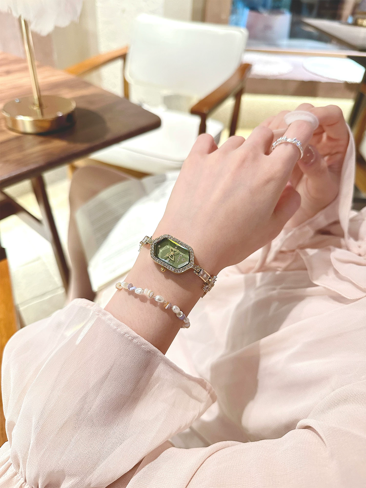 Rotating Butterfly Watch Gift Set with Matching Bangle & Necklace