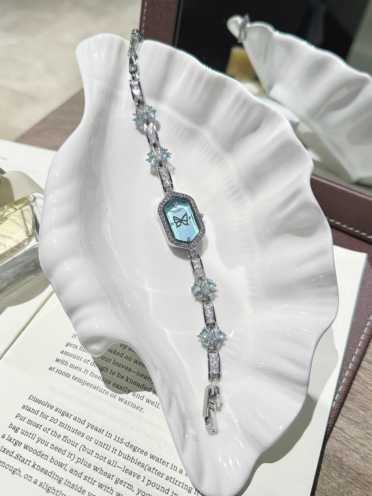 Rotating Butterfly Watch Gift Set with Matching Bangle & Necklace