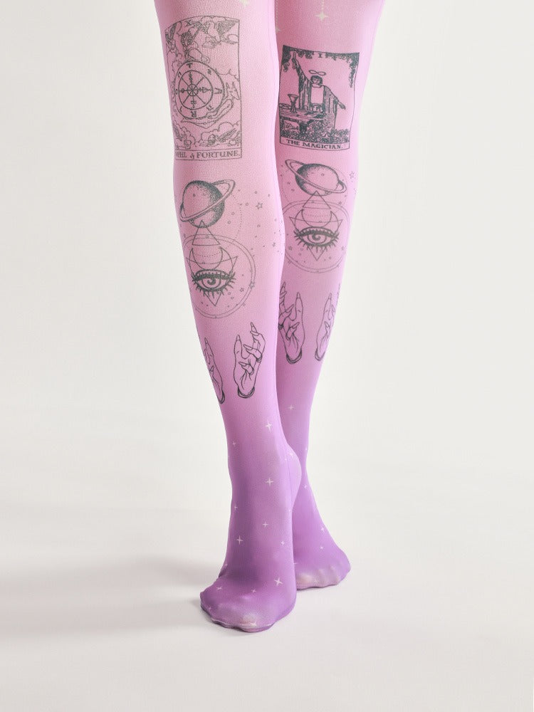 Occult Aesthetic Tights with high elasticity, perfect for parties, cosplay, events, and street fashion