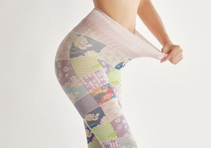 Vintage Floral Patchwork Art Women Tights