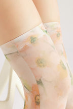 Floral Knee High Socks with high elasticity and compression,shaping fit and ideal for weddings, parties, ethnic outfits, and street fashion