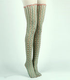 Green Cottage Floral Tights