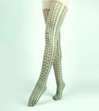 Green Cottage Floral Tights