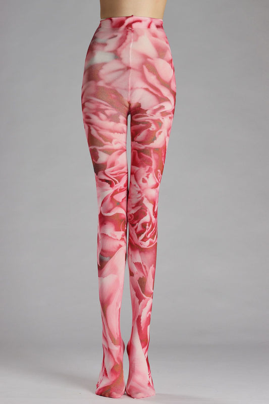 Flower Print Tights