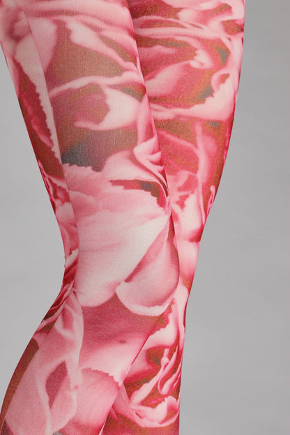 Flower Print Tights