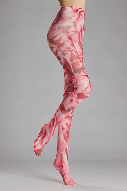 Flower Print Tights