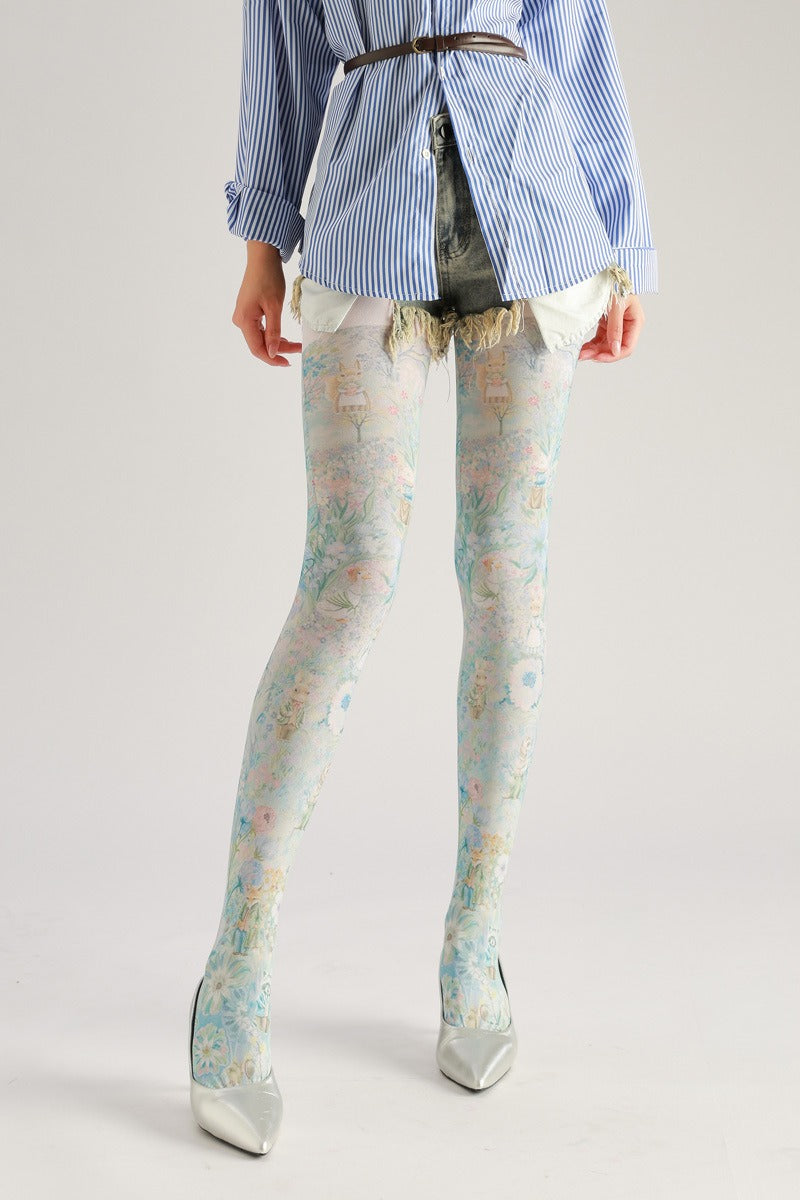 Forest Elf Animal Tights with high elasticity and shaping fit, suitable for events, cosplay, street style, and gifting girls at Christmas