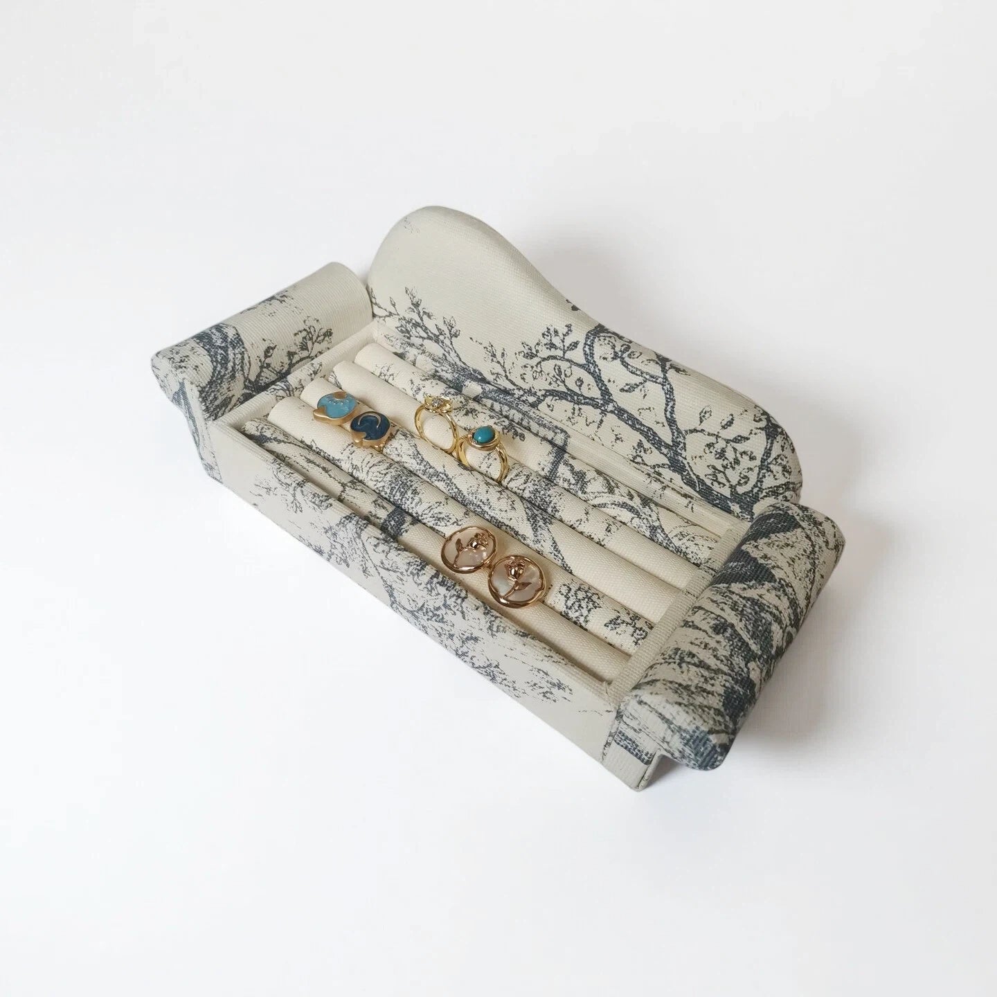 French Blue Sofa Jewelry Holder