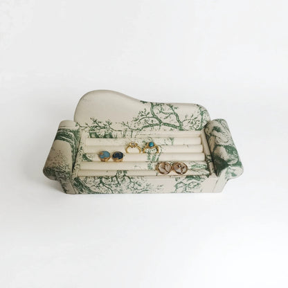 French Green Sofa Jewelry Holder