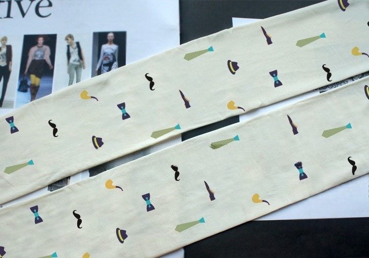 Funky Tie Print Tights