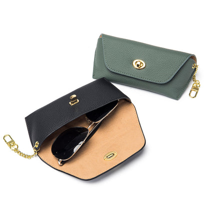 Genuine Leather Sunglasses Case – Stylish Eyewear Storage Bag