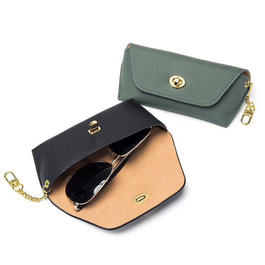 Genuine Leather Sunglasses Case – Stylish Eyewear Storage Bag