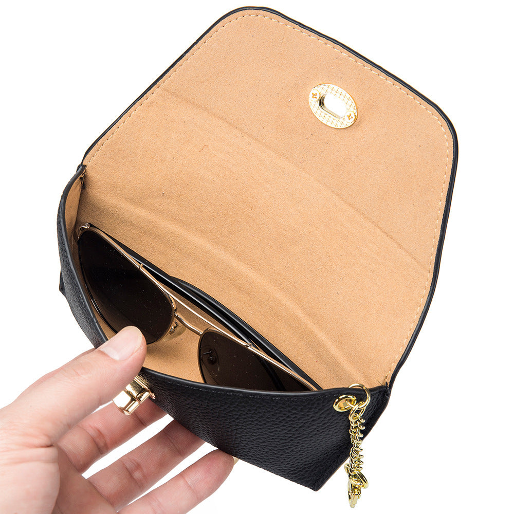 Genuine Leather Sunglasses Case – Stylish Eyewear Storage Bag