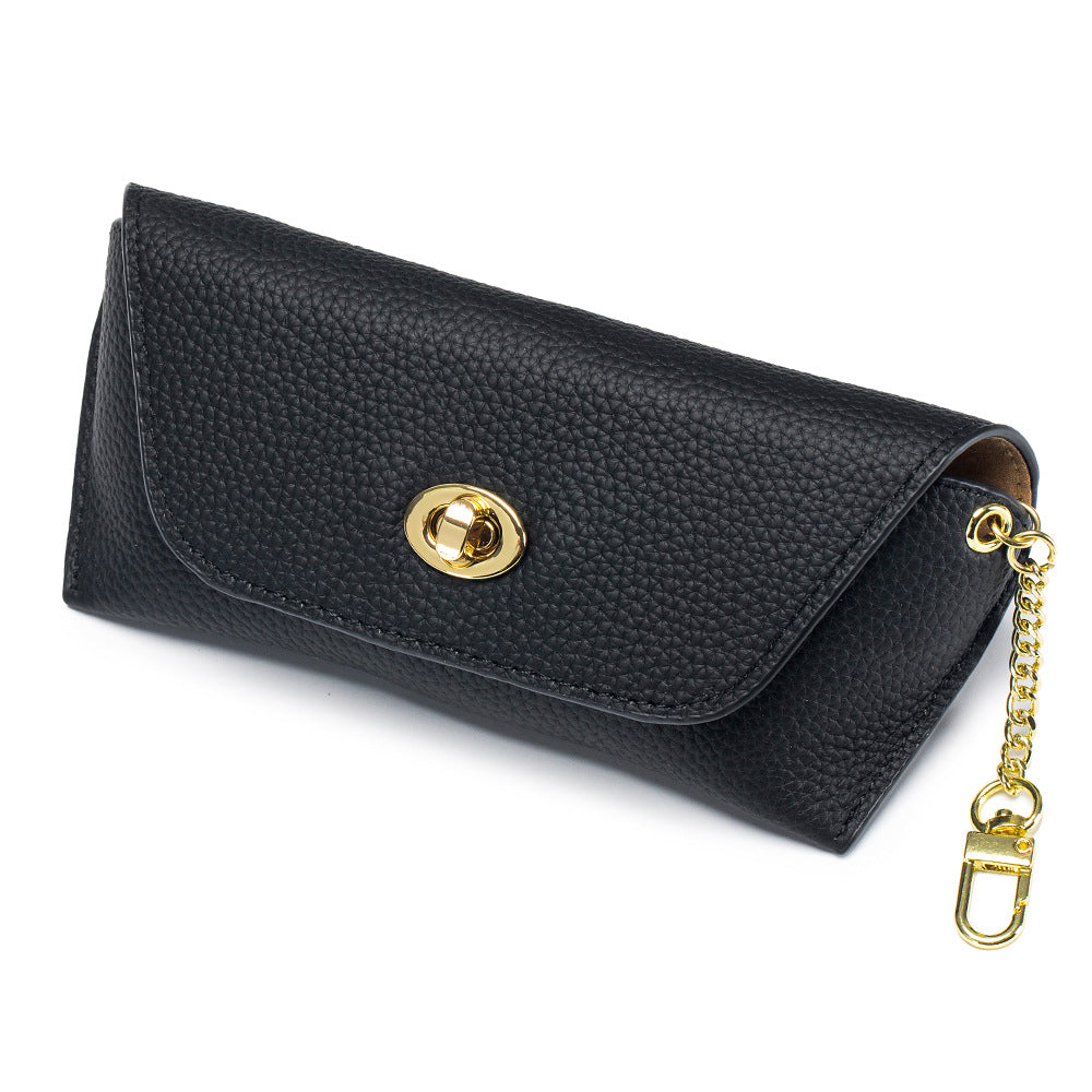 Genuine Leather Sunglasses Case – Stylish Eyewear Storage Bag