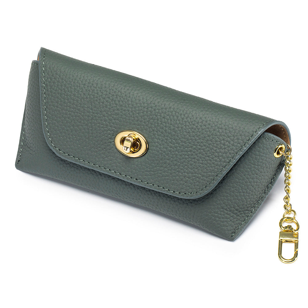 Genuine Leather Sunglasses Case – Stylish Eyewear Storage Bag