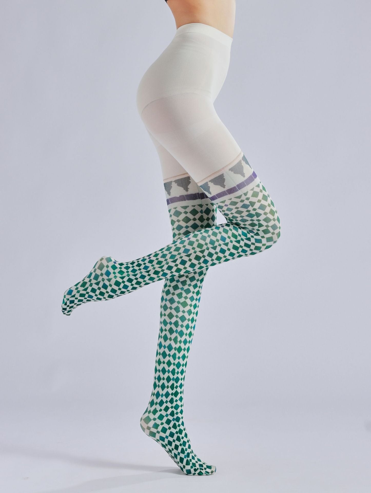 Folk Print Tights Women's Fancy Dress Costume Accessories, Perfect for Parties, Office, Street Fashion, and Daily Wear