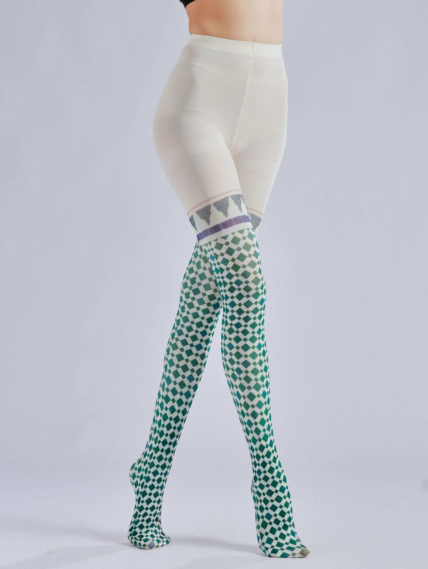 Folk Print Tights Women's Fancy Dress Costume Accessories, Perfect for Parties, Office, Street Fashion, and Daily Wear