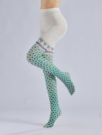 Folk Print Tights Women's Fancy Dress Costume Accessories, Perfect for Parties, Office, Street Fashion, and Daily Wear