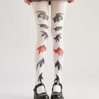 Gothic Dark Bat Tights with high elasticity, perfect for parties, cosplay, events, and street fashion