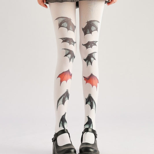 Gothic Dark Bat Tights with high elasticity, perfect for parties, cosplay, events, and street fashion