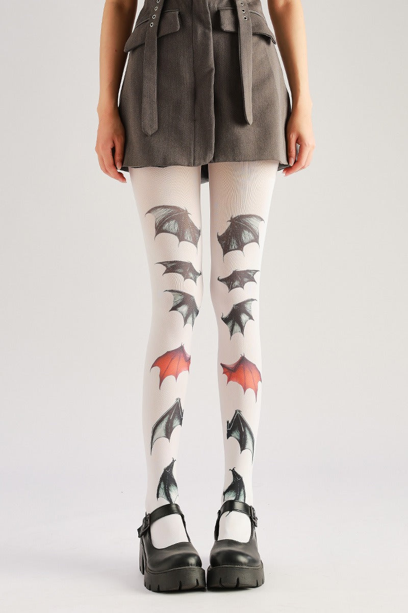 Gothic Dark Bat Tights with high elasticity, perfect for parties, cosplay, events, and street fashion
