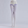 Gradient Purple Plaid Tights Women's Fancy Dress Costume Accessories, Perfect for Parties, Office, Street Fashion, and Daily Wear