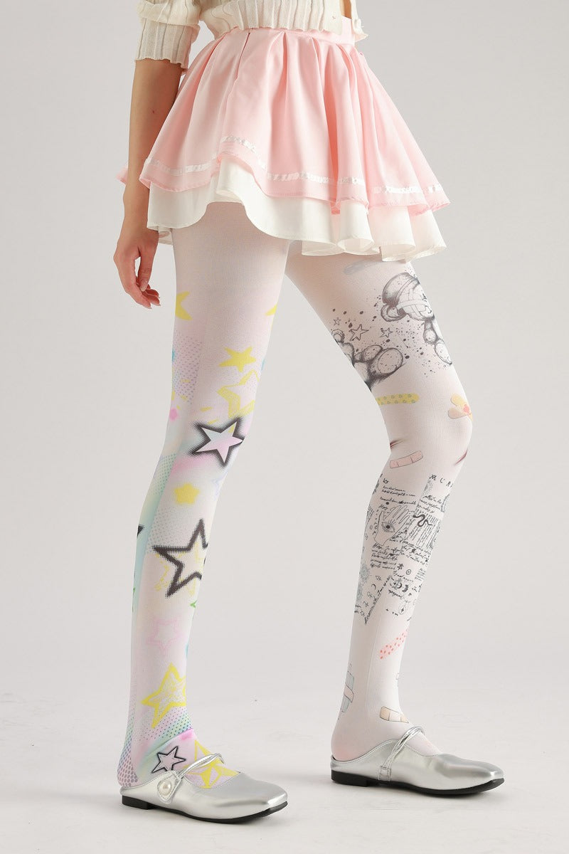 Graffiti Funky Bear Tights