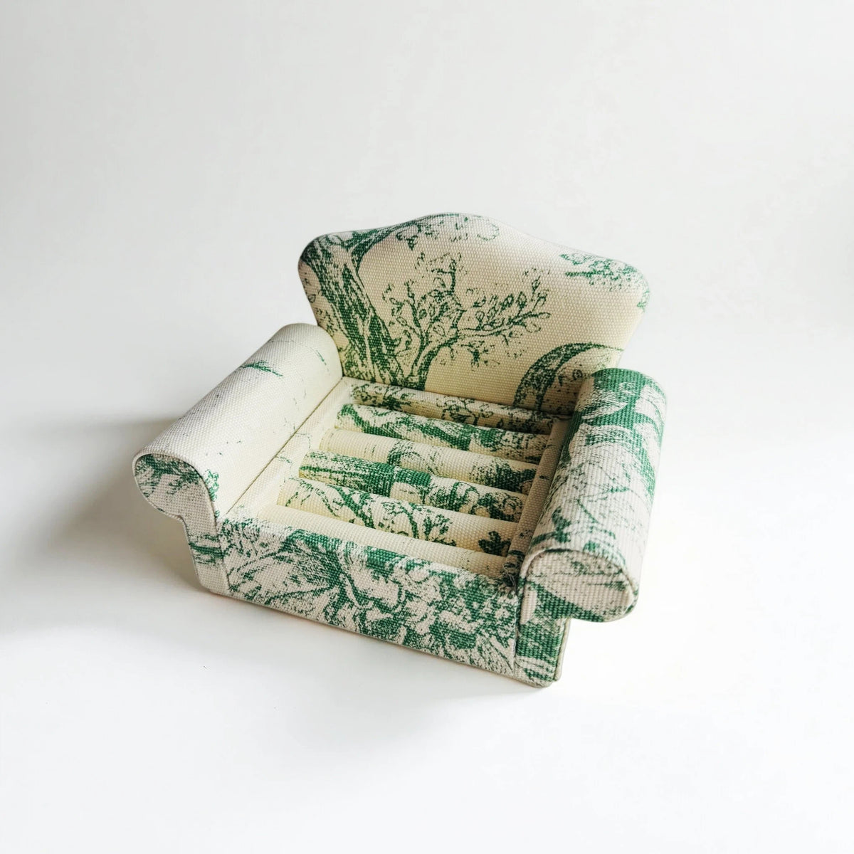 French Green Sofa Jewelry Holder
