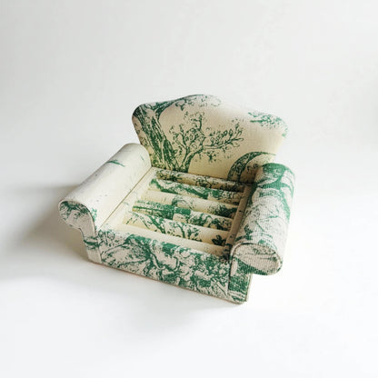 French Green Sofa Jewelry Holder